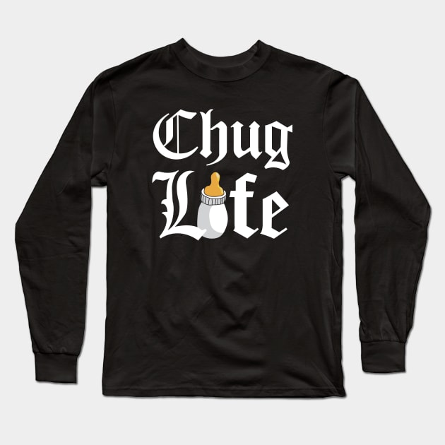 Chug Life Black Long Sleeve T-Shirt by Dansmash